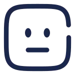 Expressionless Square SVG Icon
